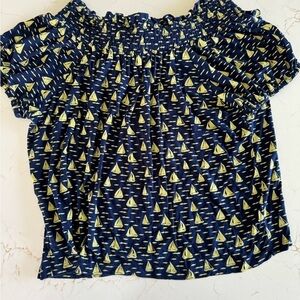 Anthropologie porridge sailboat off shoulder top / medium